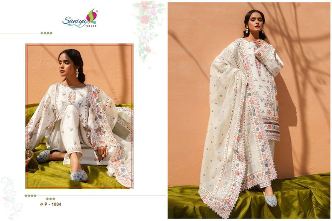 Saniya Baroque 1004 Chikankari Embroidery Pakistani Suits Wholesale Shop In Surat